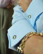 Blue Tourmaline cufflinks. Gemstone cufflinks. Gold cufflinks