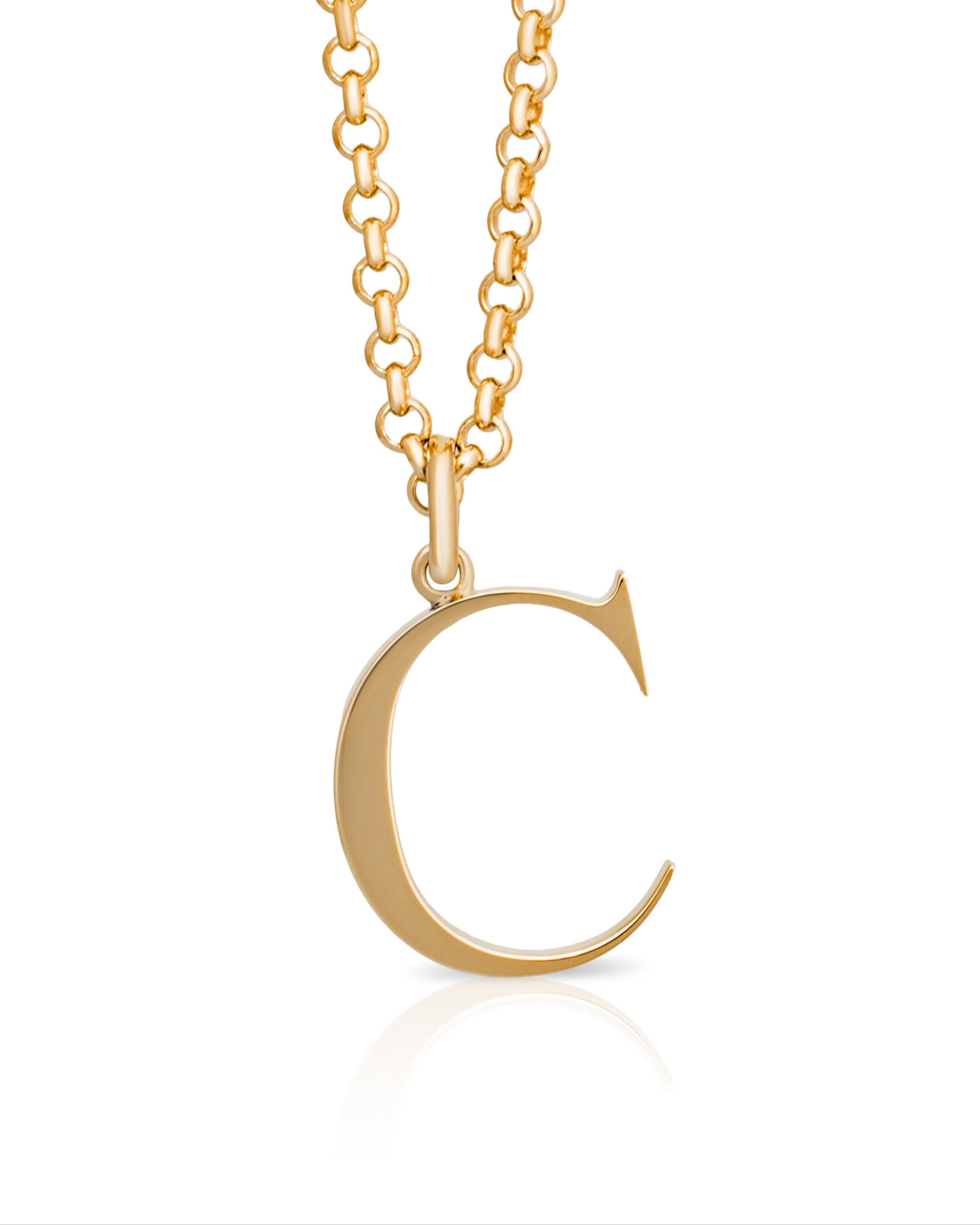 Gold letter pendant