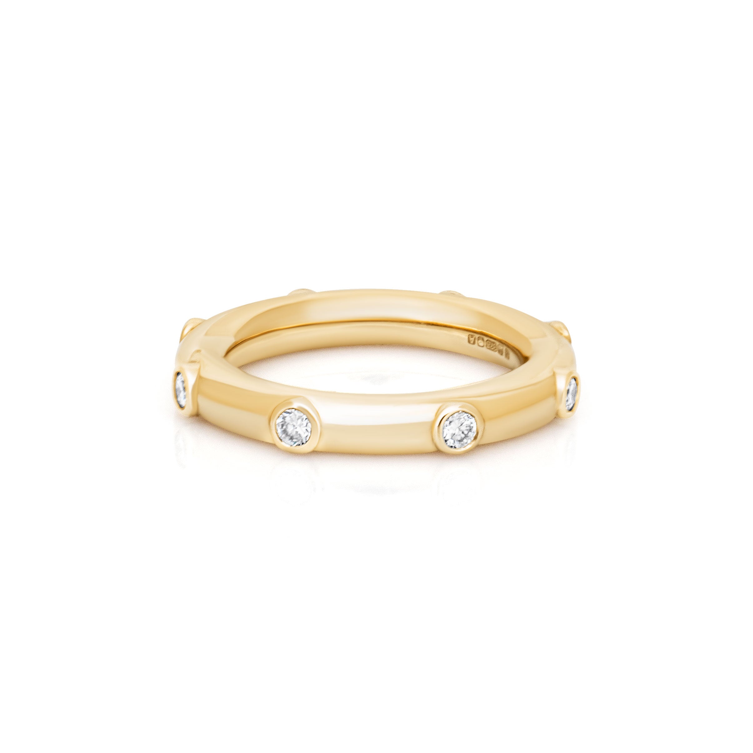 Chunky gold Diamond band. Chunky Ring. Diamond band