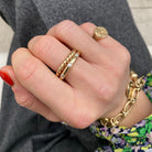 Chunky gold Diamond band. Chunky Ring. Diamond band