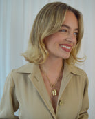 Citrine T-bar necklace. Citrine pendant. Large Citrine pendant necklace. 