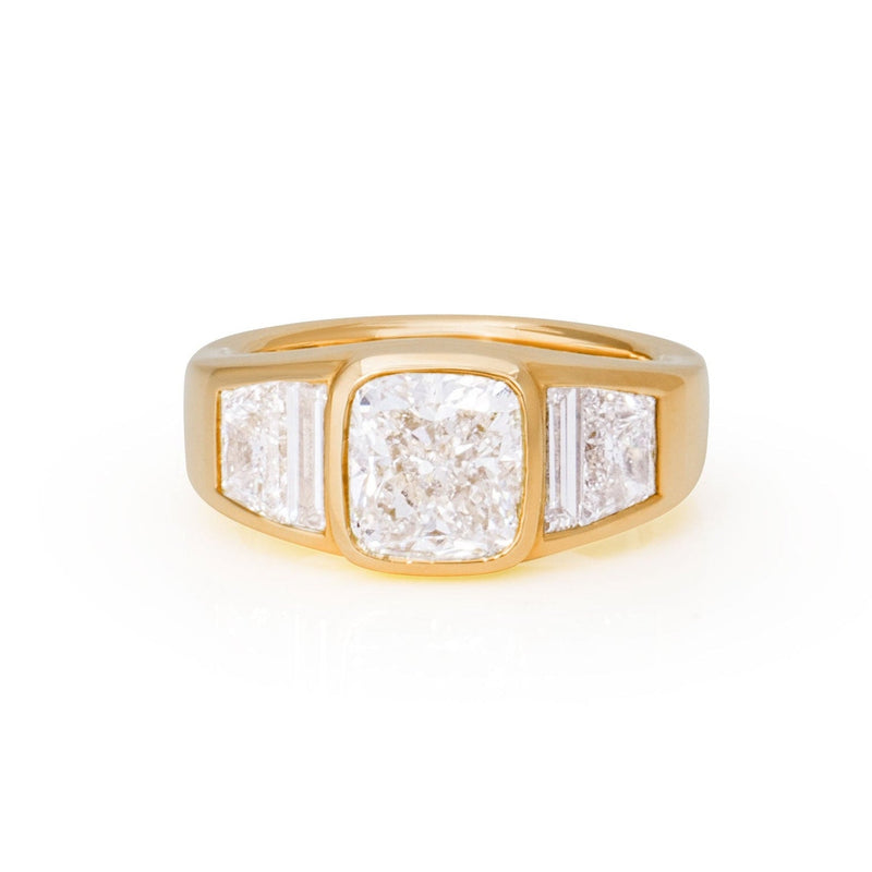 Cushion, Baguette & Pincess Cut Diamond Ring