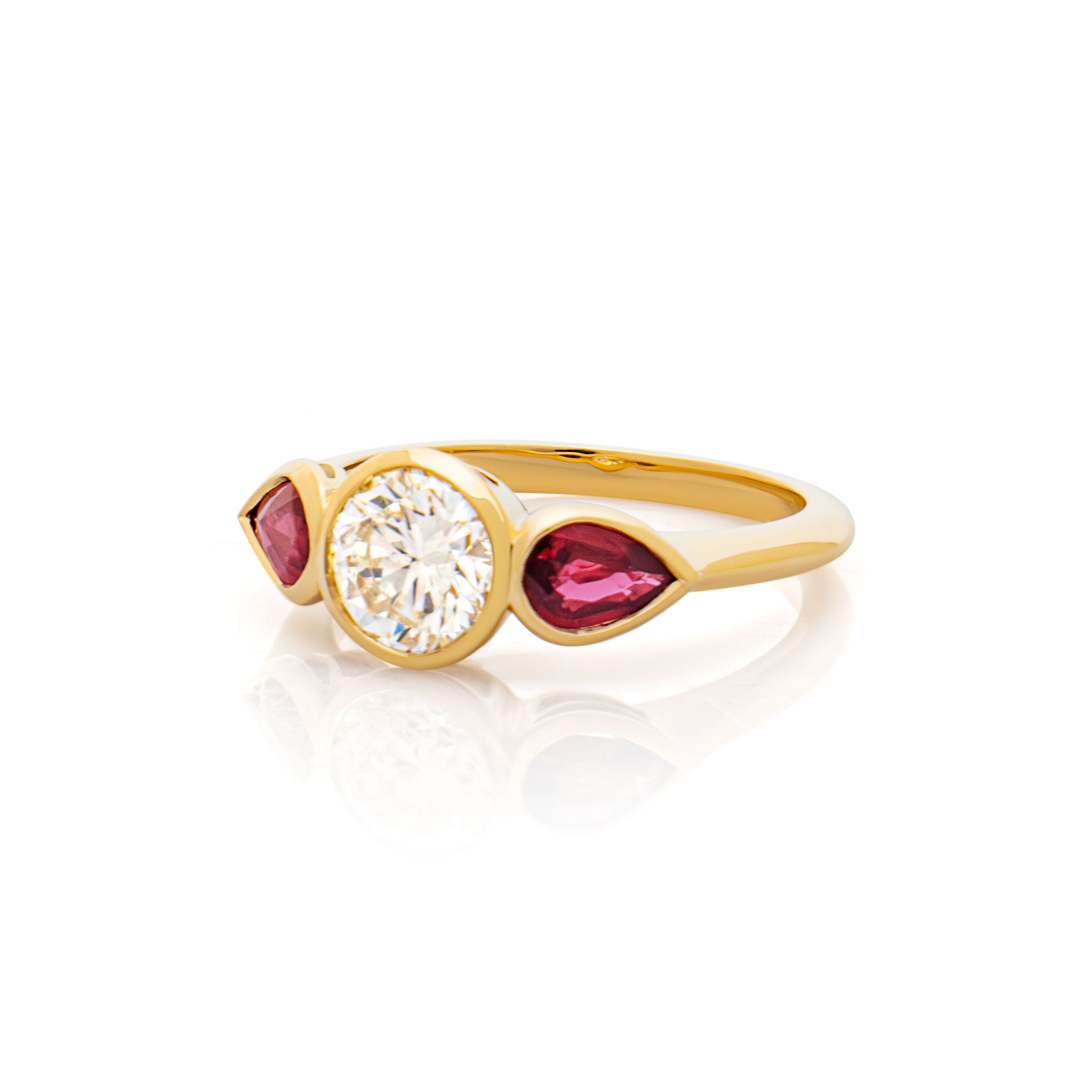 Diamond and Ruby engagement ring