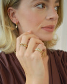 Diamond pinky ring. Five-stone diamond ring. Chunky pinky ring. 