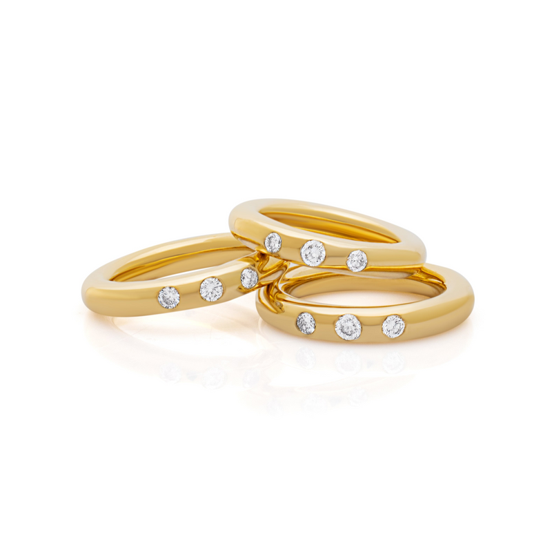 Matching Diamond bands for a mother and her daughters