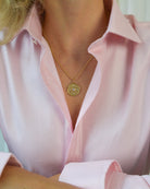 Earth Medallion. Medallion pendant. Gold medallion. Diamond medallion. Solid gold and diamond pendant. Diamond disc pendant. Gold disc pendant. 