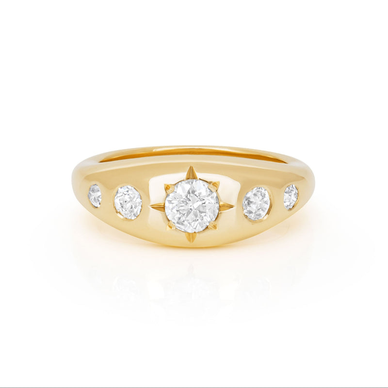 Five-stone Star-set Diamond Ring