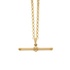 Gold T-bar pendant. T-bar. Gold pendant. Solid gold T-bar. 