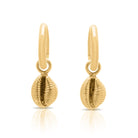 Cowrie earrings. Gold cowrie. Greenaway earrings. Greenaway Cornwall. Cornwall jewellery. Cornwall shell jewellery. Silver shell jewellery. Gold shell jewellery. Those Happy Places. Serena Ansell Jewellery.