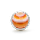 Banded Carnelian dress stud. Gemstone dress stud. Men's dress studs. Men's accessories.