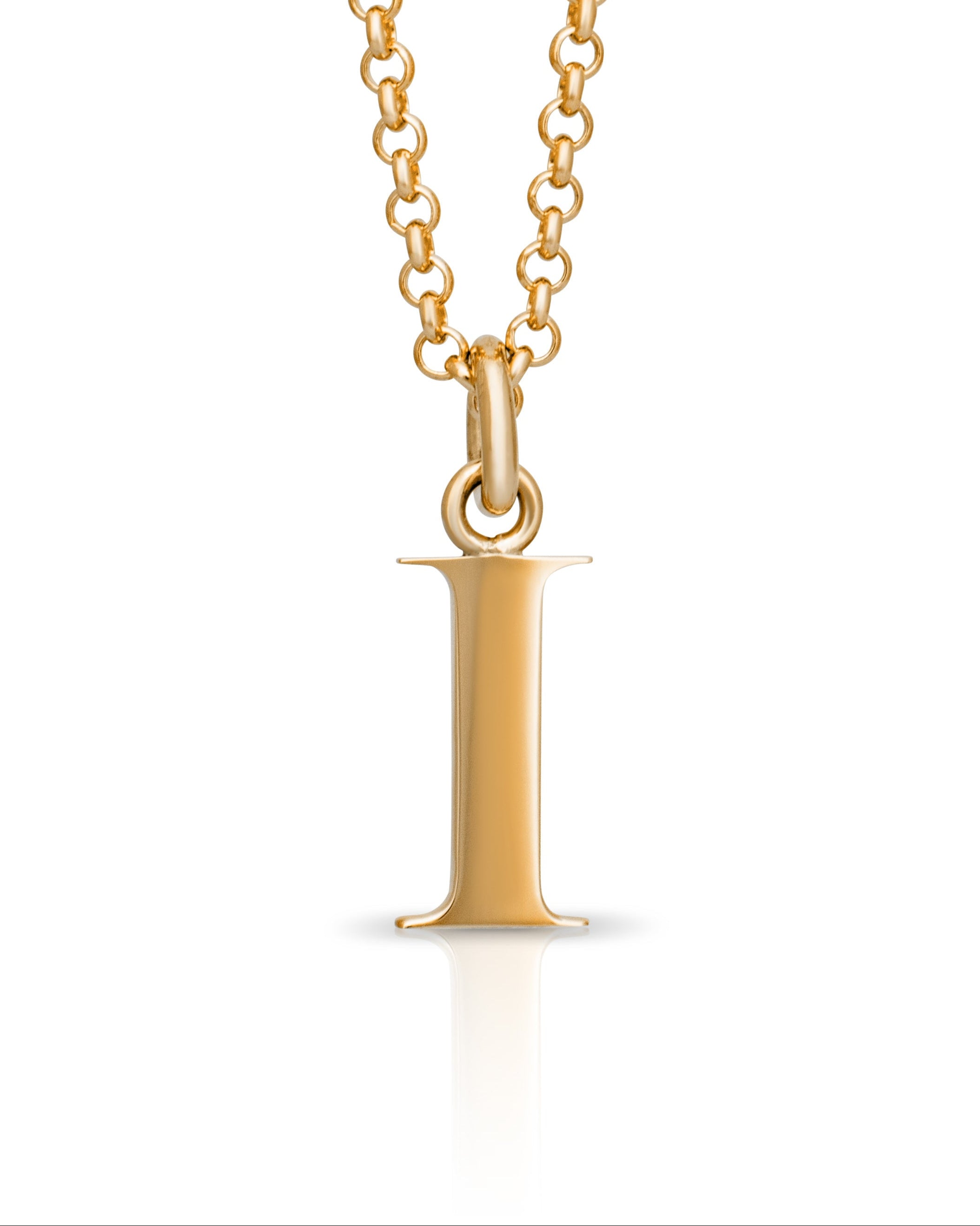 Gold letter pendant