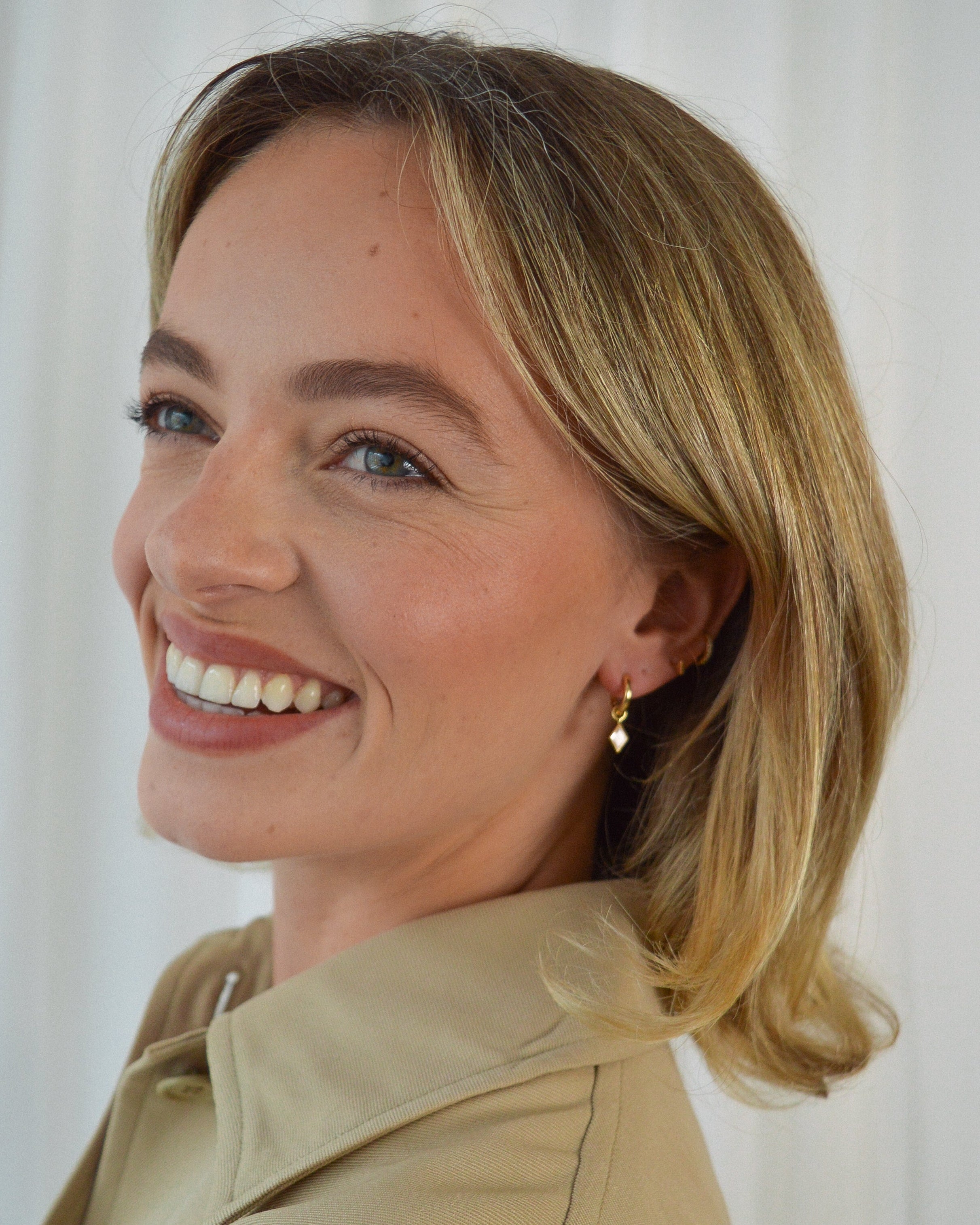 Lozenge Diamond drop earrings. Diamond drops. Diamond earrings