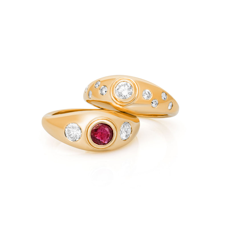 Matching Bombé Rings for twins