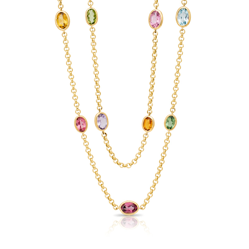 Multi-Coloured Gemstone Necklace