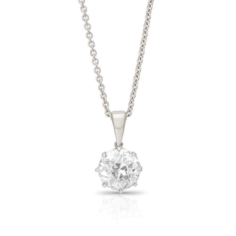 2.61 carat Old Cut Diamond Pendant