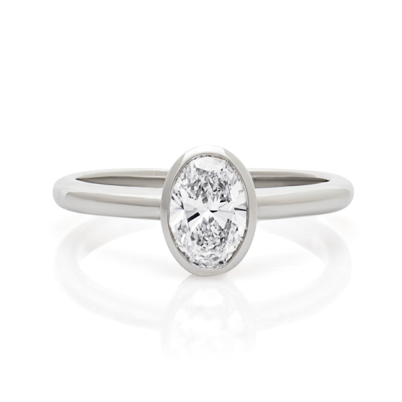 Oval Diamond Solitaire