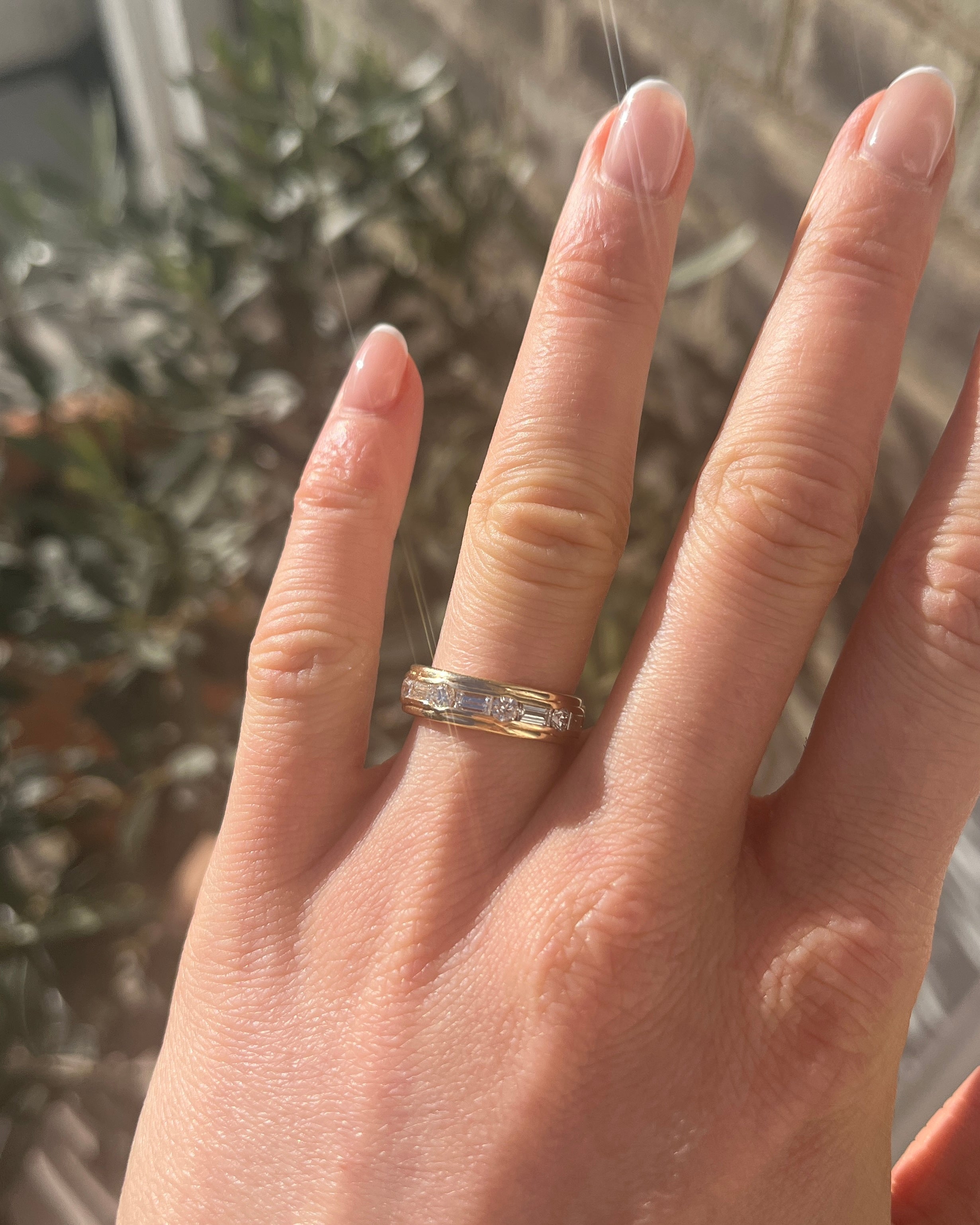Round and baguette diamond eternity ring. Diamond eternity. Diamond band. Eternity ring. 