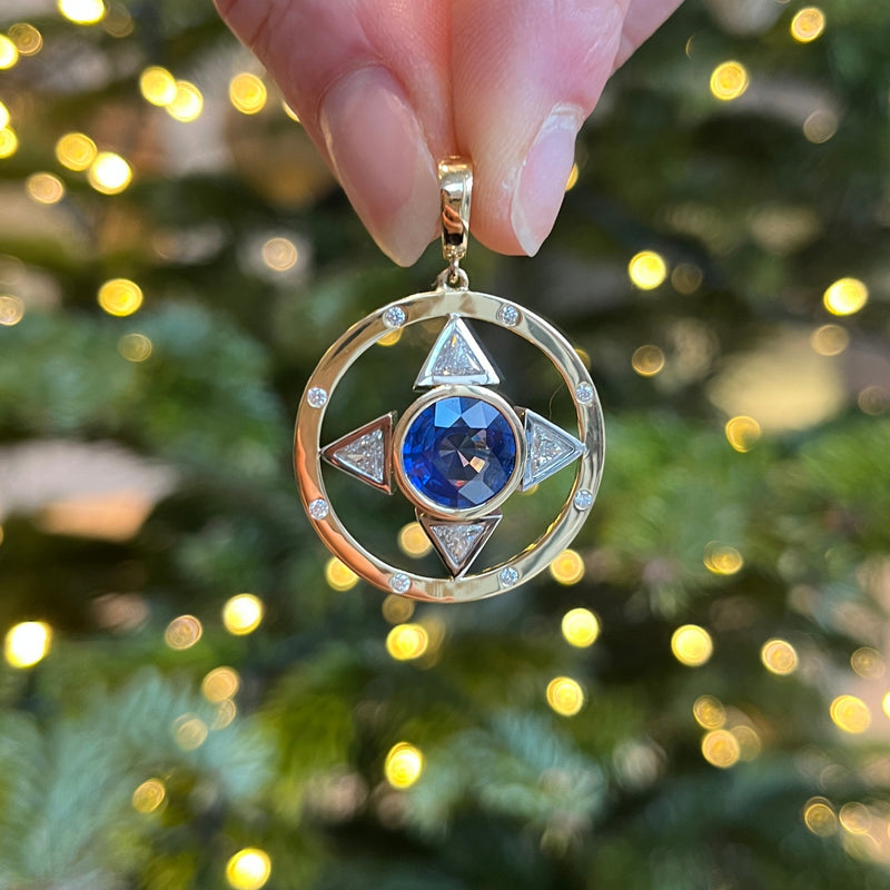Sapphire & Diamond pendant