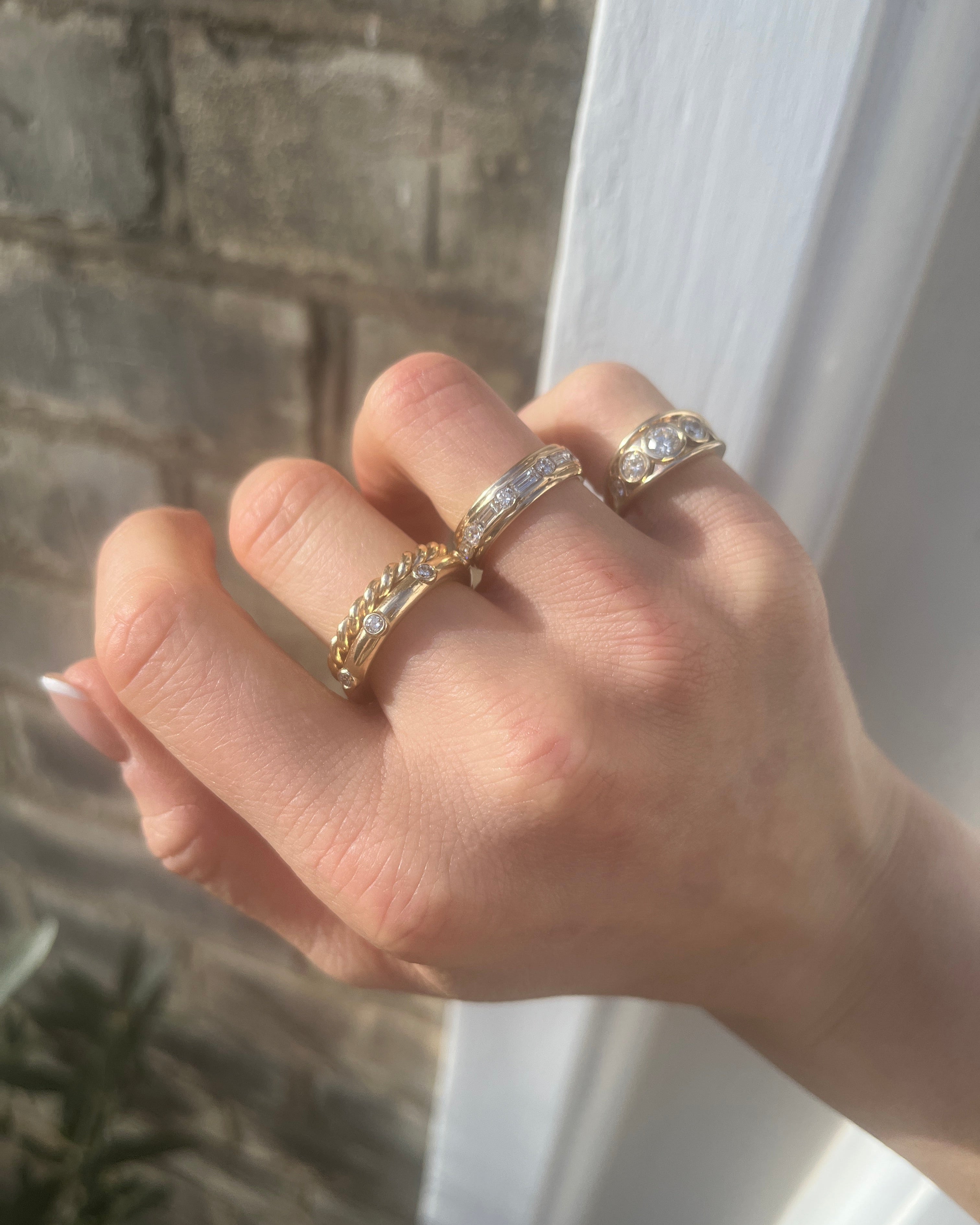 Stackable Diamond rings