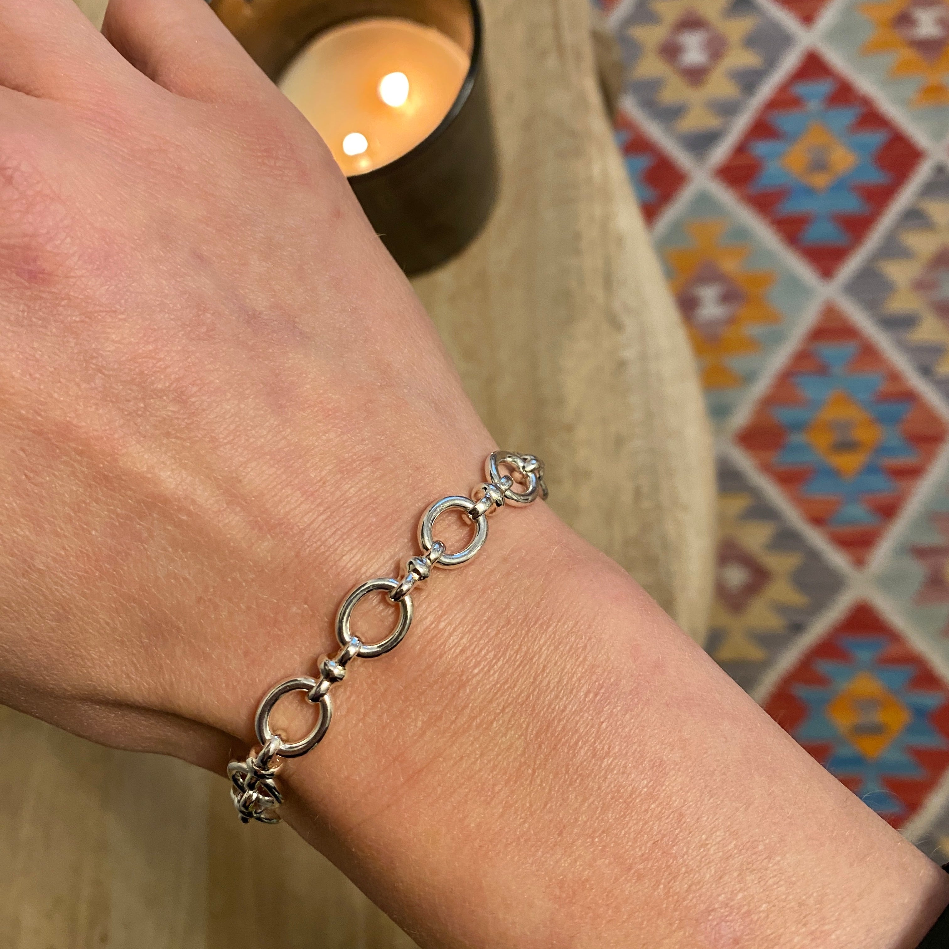 Silver Love Knot Bracelet. Solid silver bracelet