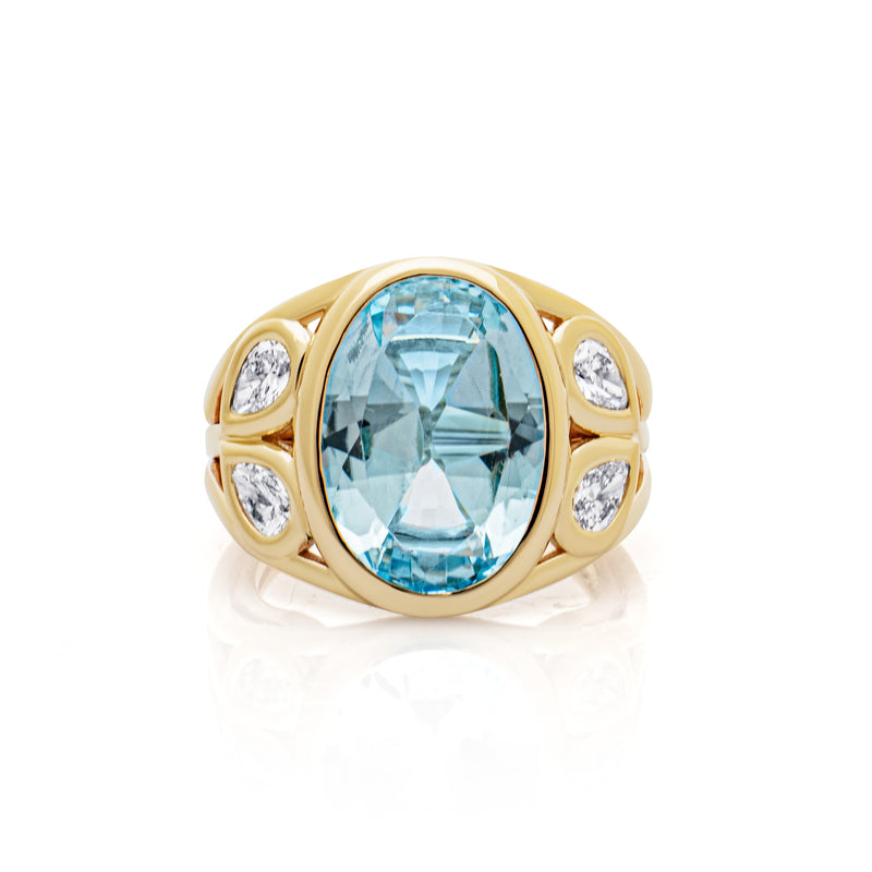 Topaz & Diamond Ring