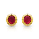 Cabochon earrings. Statement earrings. Big earrings. Red Obsession Earrings. Red gemstone earrings. Brown Diamond earrings. Chunky gold earrings. Serena Ansell Fine Jewellery.