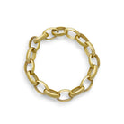 Gold chain ring. Chain ring. 9 carat gold ring. Belcher chain. Staple ring. Gold chain. Serena Ansell Jewellery. 