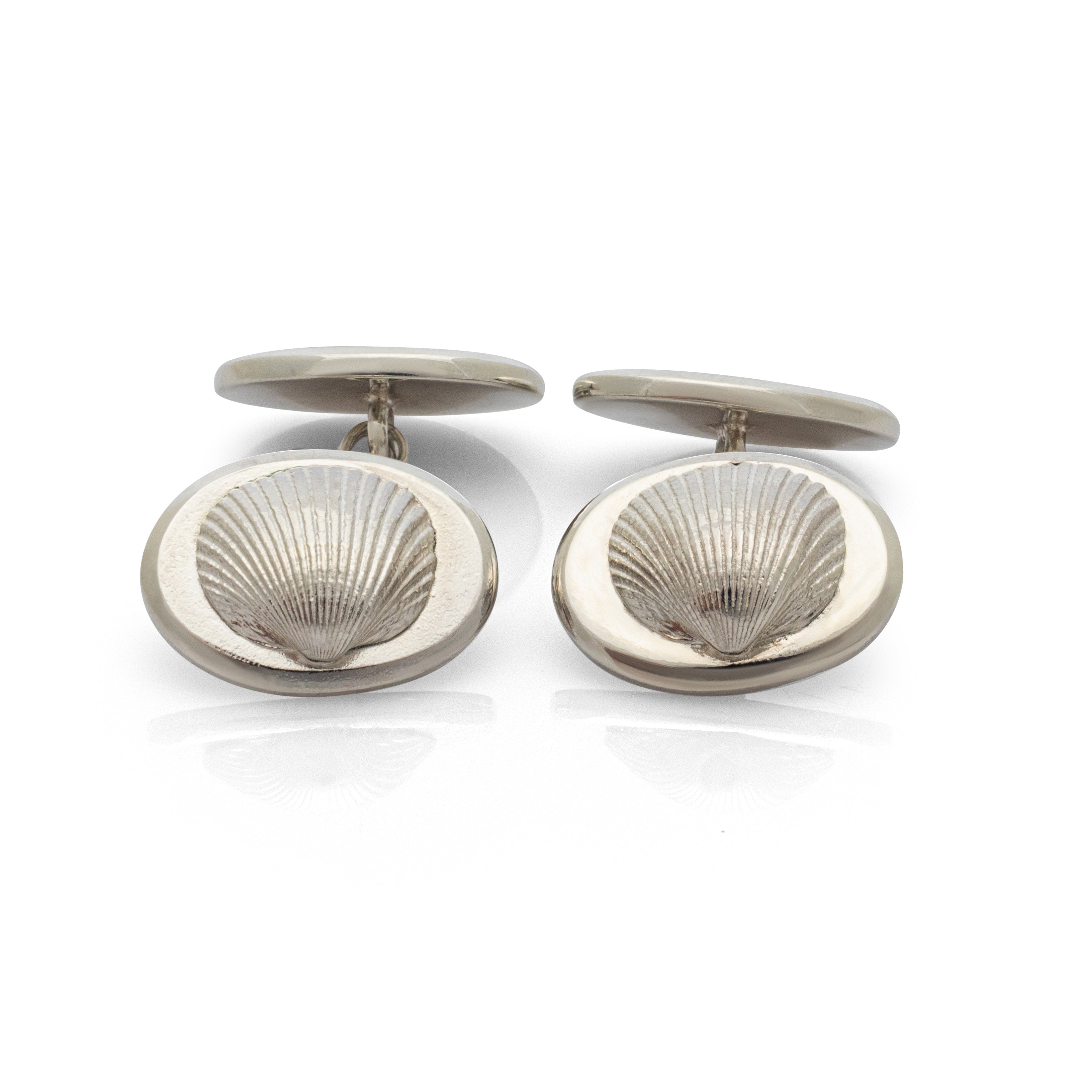 Old Hunstanton cufflinks. Old Hunstanton, Norfolk. Norfolk jewellery. Norfolk shell jewellery. Silver shell jewellery. Those Happy Places. Serena Ansell Jewellery.