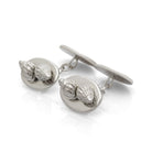 Langland Bay cufflinks. Langland Bay cufflinks. Langland Bay, Gower. Langland, Wales. Mumbles, Swansea. Gower jewellery. Gower cufflinks. Gower shell jewellery. Silver shell jewellery. Those Happy Places. Serena Ansell Jewellery.