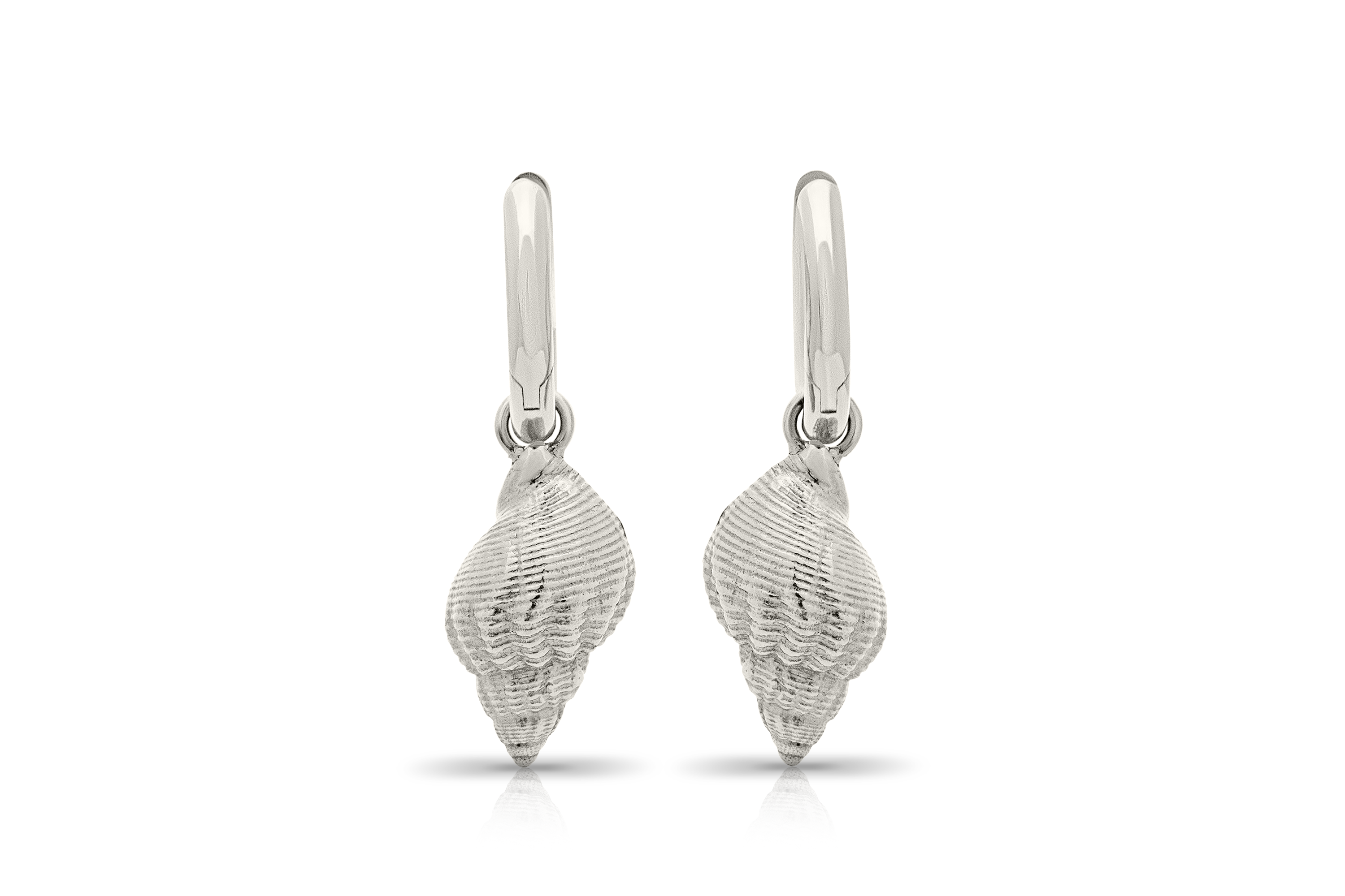 West Wittering earrings. West Wittering shell. Whelk shell jewellery. Whelk shell earrings. West Wittering jewellery. Chichester jewellery. Shell earrings. Silver shell jewellery. Gold shell jewellery. Those Happy Places. Serena Ansell Jewellery.