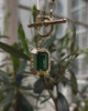 Bespoke Green Tourmaline and Diamond T-bar Necklace