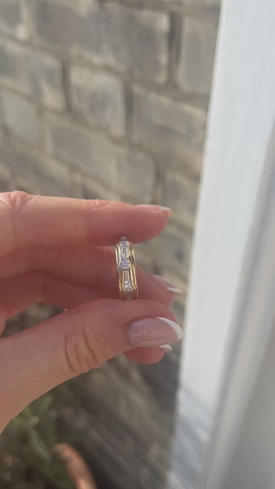 Round and baguette diamond eternity ring. Diamond eternity. Diamond band. Eternity ring. 