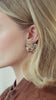 Multi-coloured gemstone earrings. Statement earrings. Colourful earrings. Big earrings