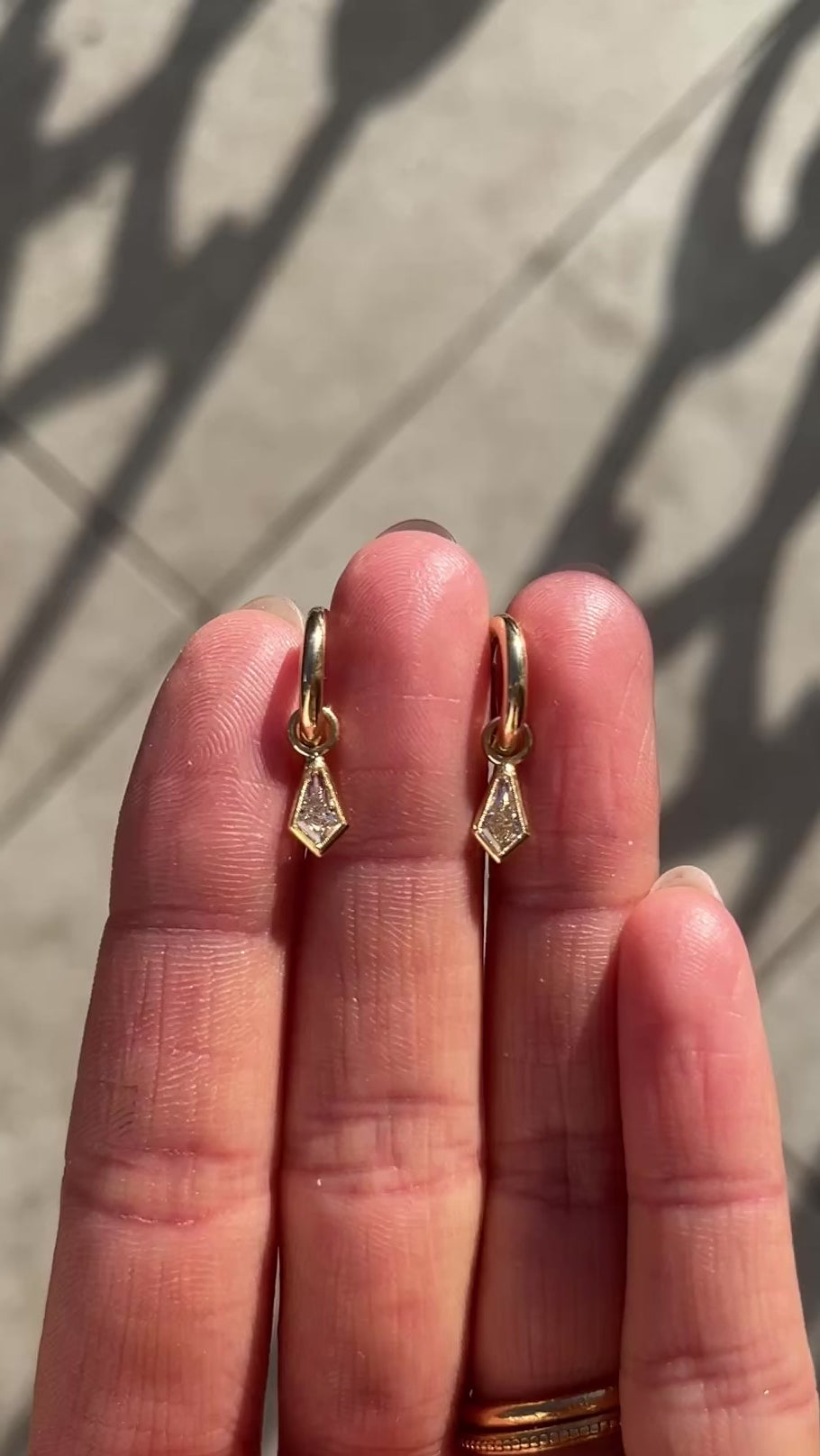 Kite Diamond Drop Earrings. Kite Diamonds. Diamond earrings