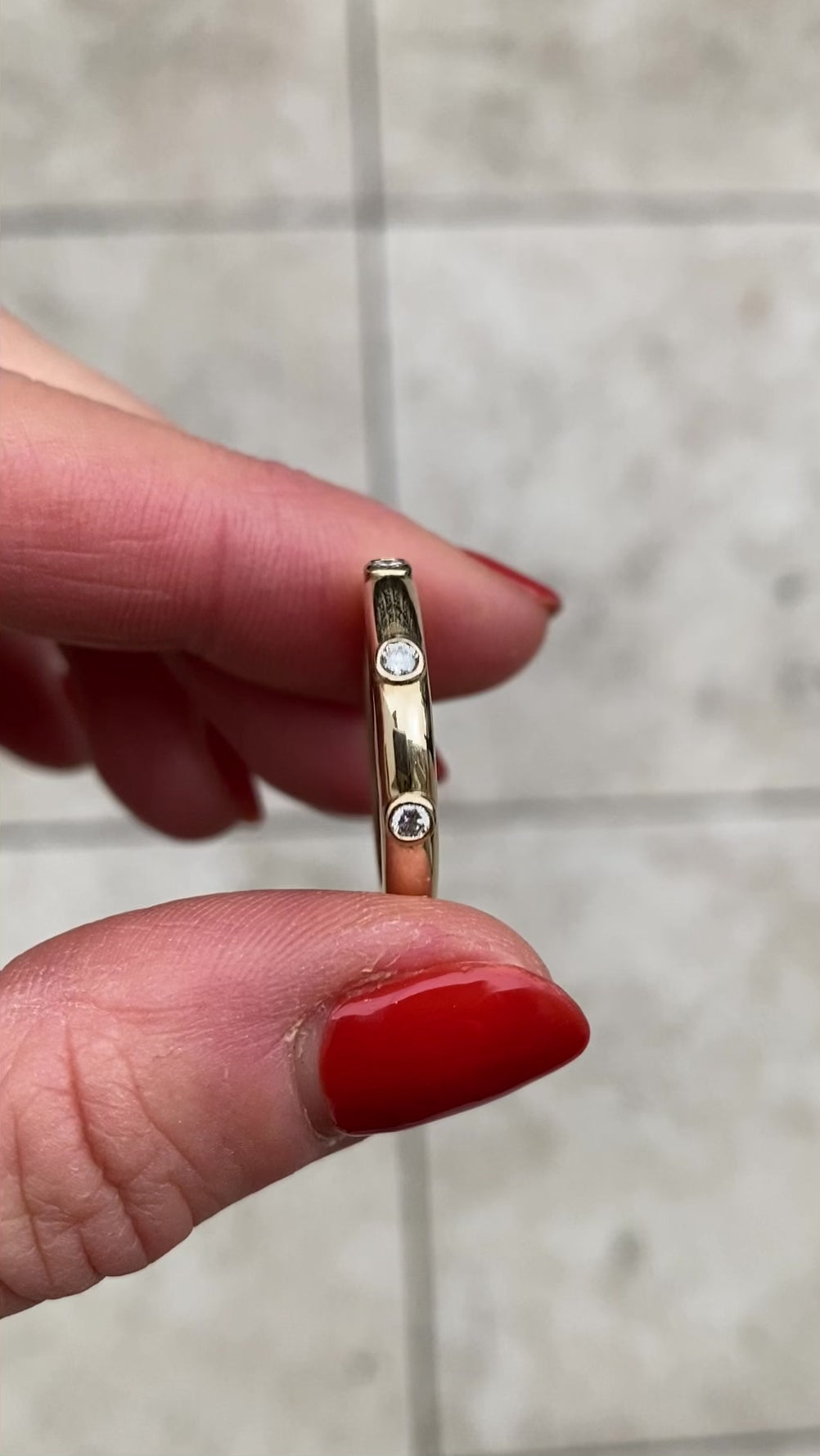 Chunky gold Diamond band. Chunky Ring. Diamond band