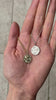Gold disc pendant. Gold dog tag. Gold disc charm. Silver disc pendant. Silver disc charm. 
