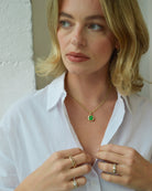 Chrome tourmaline pendant. Green tourmaline pendant. green gemstone necklace