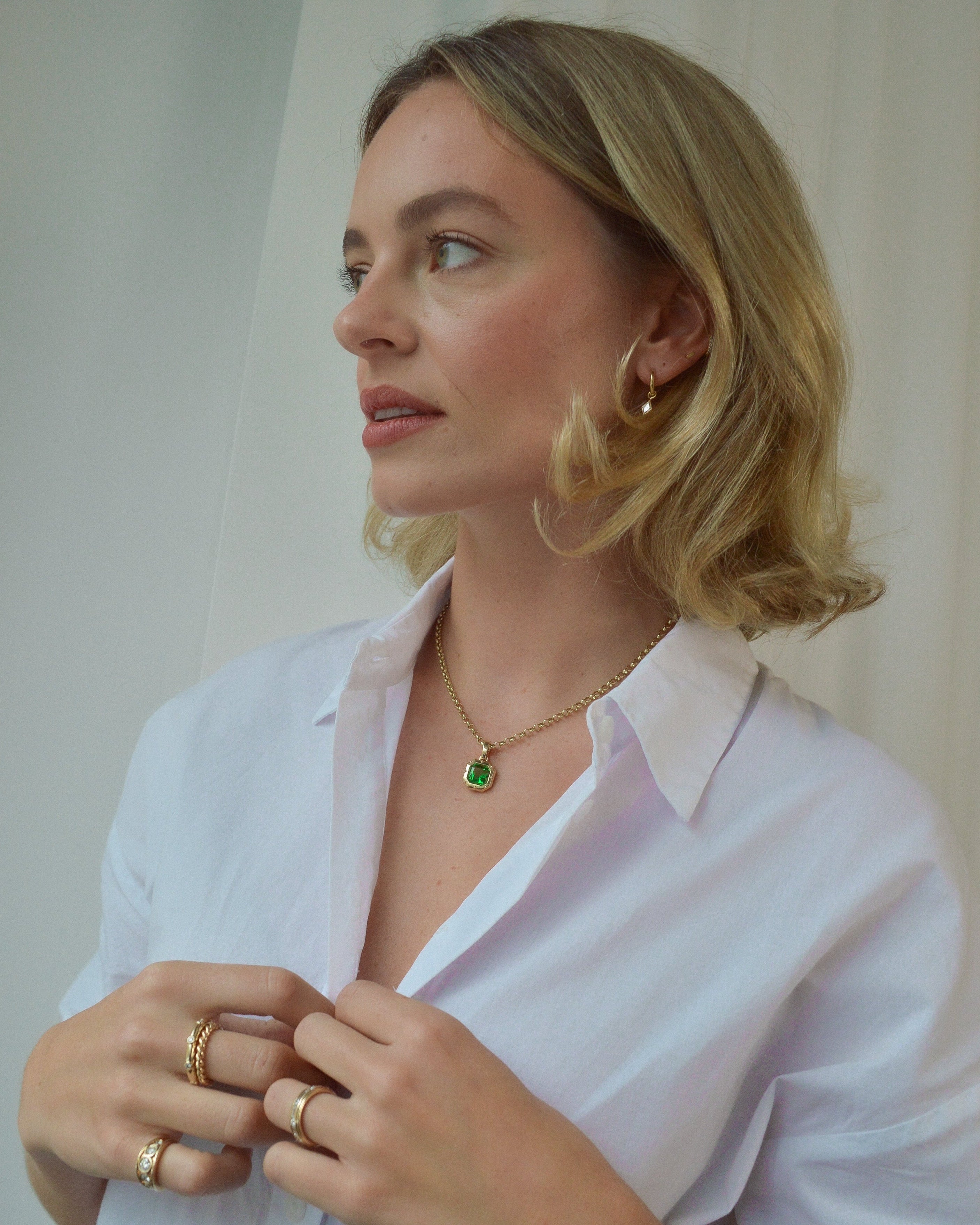 Chrome tourmaline pendant. Green tourmaline pendant. green gemstone necklace